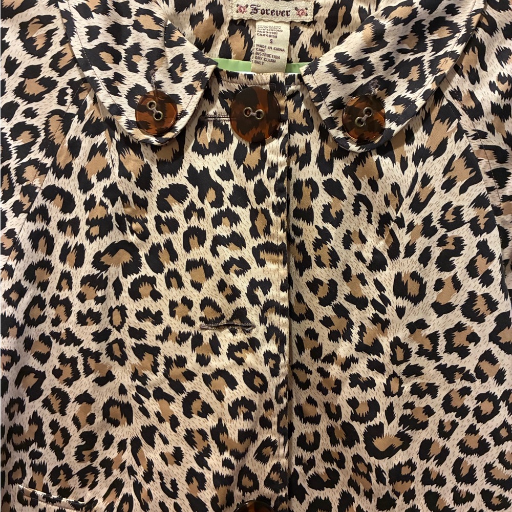 Forever Leopard Print Raincoat - image 3